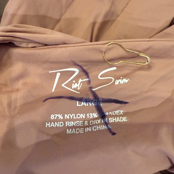 New! RIOT SWIM Milli One-Piece Halter Swimsuit Pink Mauve 31693 - Picture 10 of 11